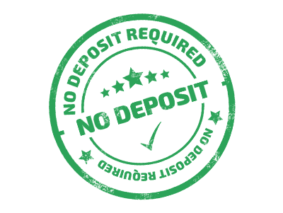 No deposit required stamp